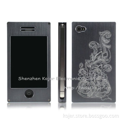 Aluminum Case for Apple's iPhone, Easy to Install, with Laser Carving Pattern on Case